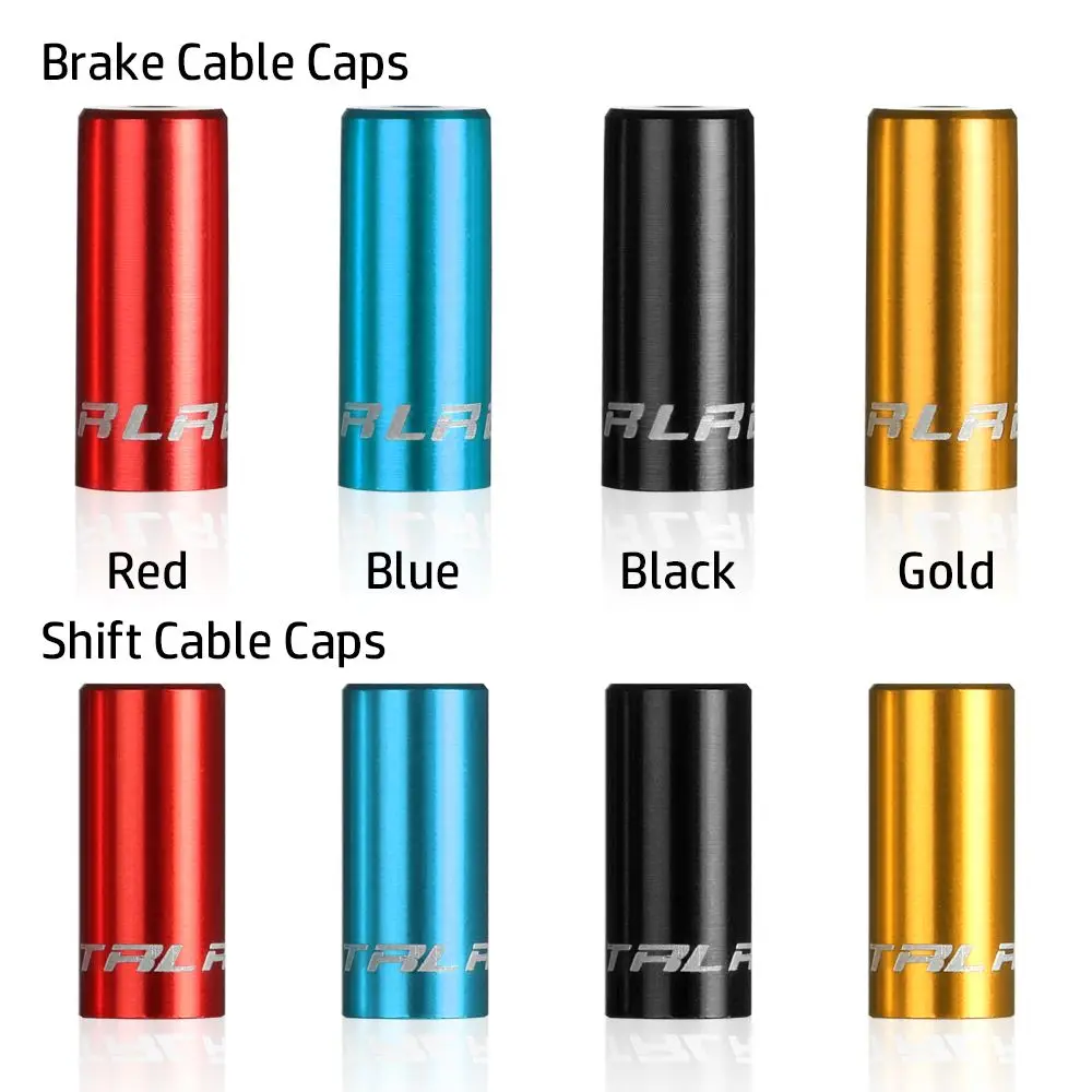 5pcs Aluminium Bicycle Shift Brake Cable Cap MTB Road Bike Brake Shift Wire Tube Cable Protector End Tip Cap Accessories