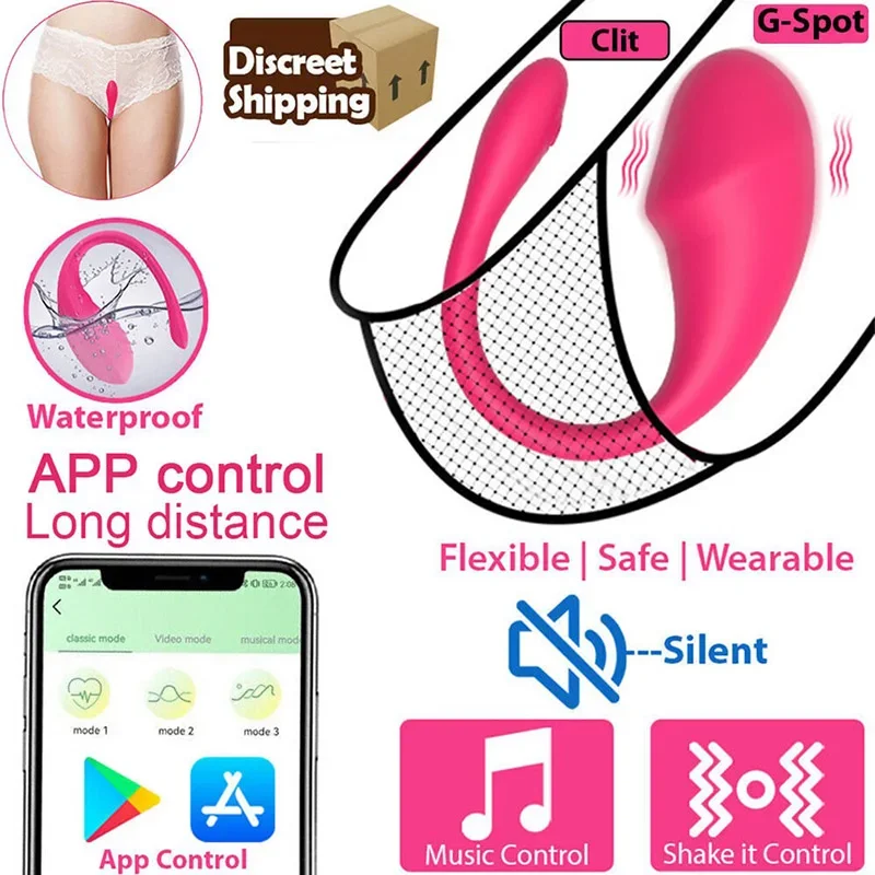 

Vibrador Vaginal Sexual Toys Para mujer Vibromasseur Wireless vibro Remote Control Silent Vibrador Bluetooth G-Spot Couples Wom