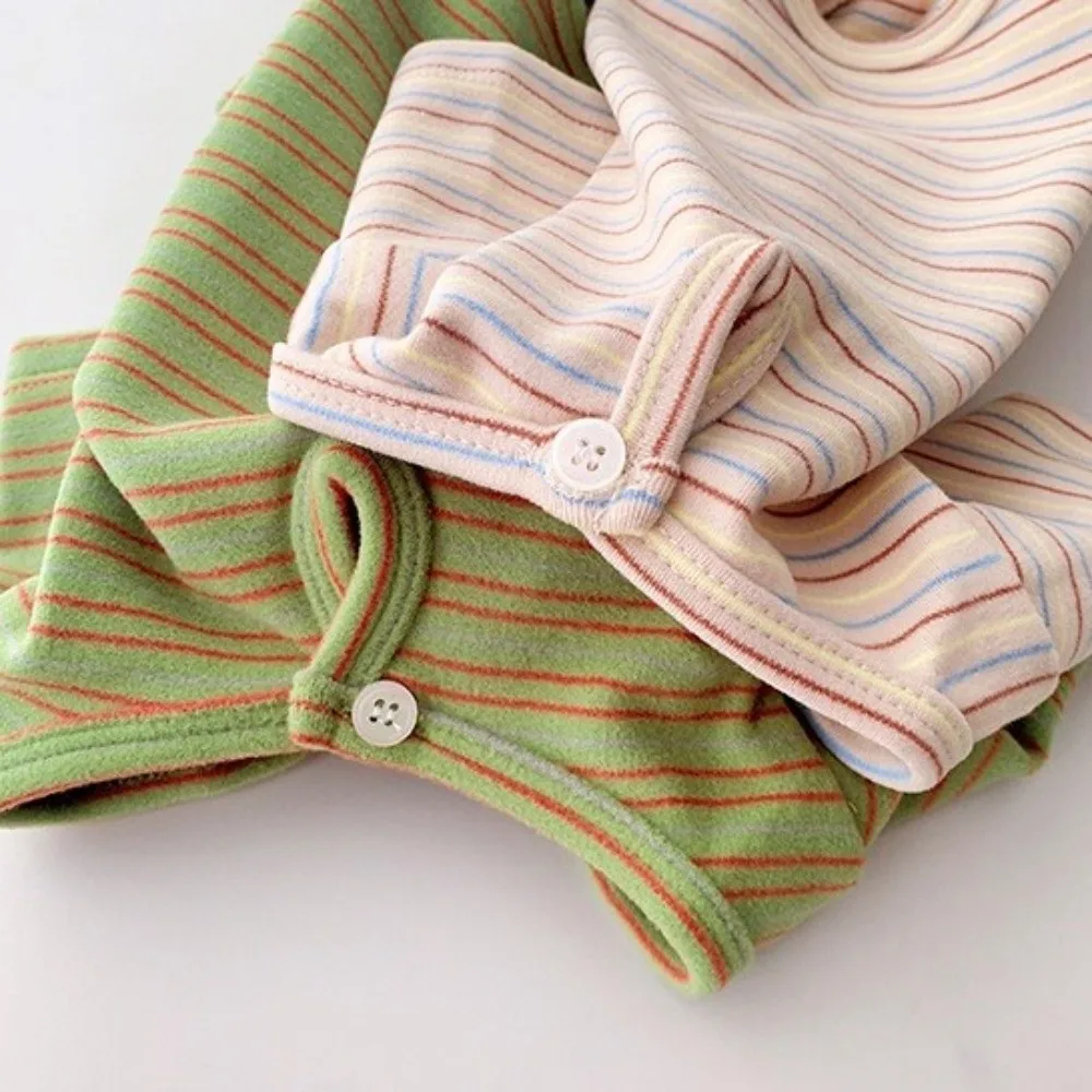 

Dog Belly Protective Apparel Soft Dog Striped Jumpsuit Four-legged Comfortable Dog Pajamas Warm Dog Recovery Suit Spring Autumn