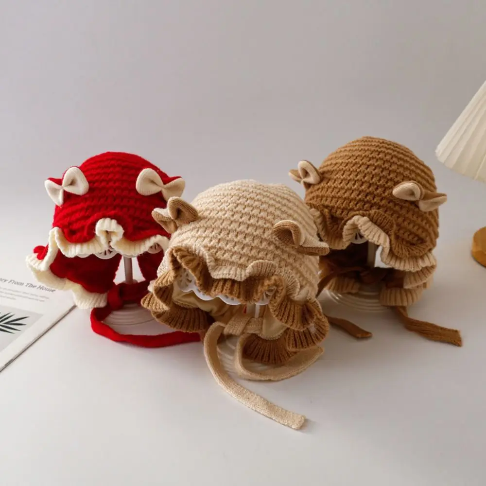 جديد لطيف القبعات الدافئة بلون محبوك هيمينغ قبعات الخريف الشتاء الباردة والدليل على السترة القبعات #1