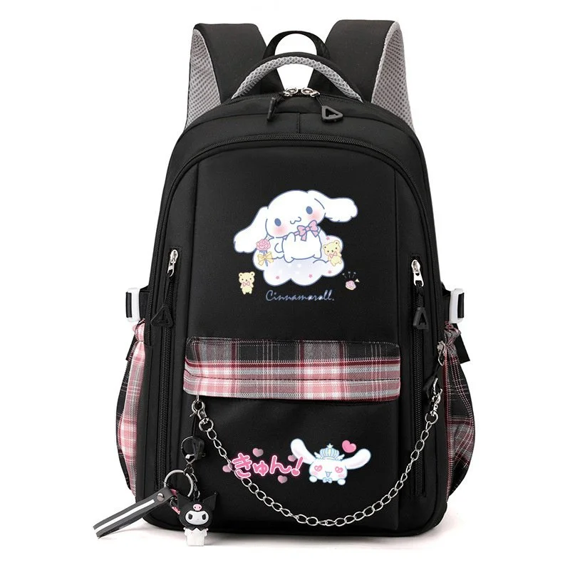 Sanrio kuromi mochila grande capacidade júnior escola primária estudante bonito mochila ins all-match dos desenhos animados mochila