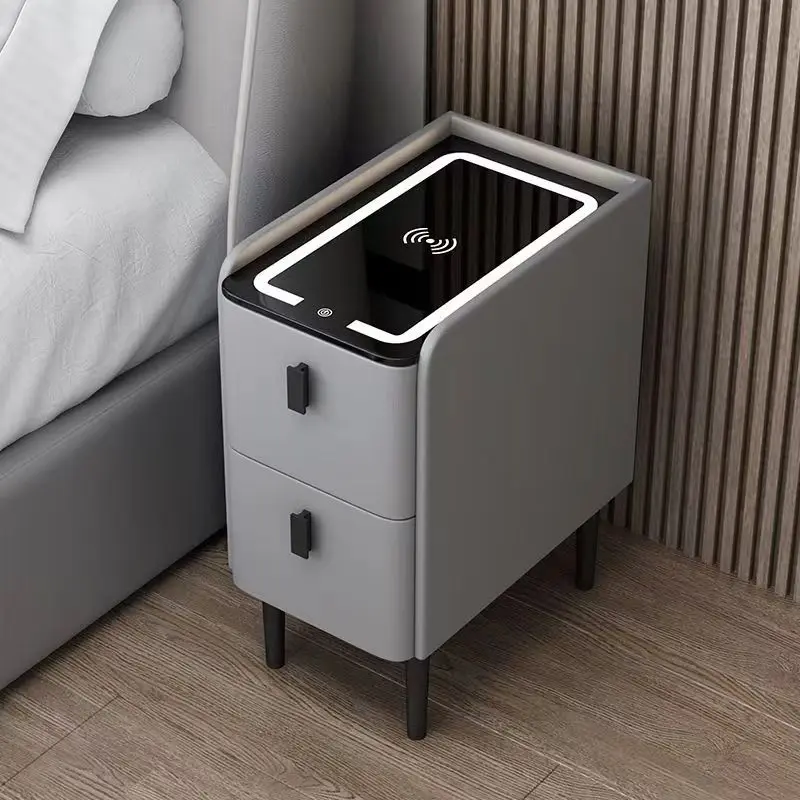 

Bedside Drcessers Luxury Table Small Smart Nordic Minimalist Bed Table Mobile Corner Mesita De Noche Home Furniture Nightstand