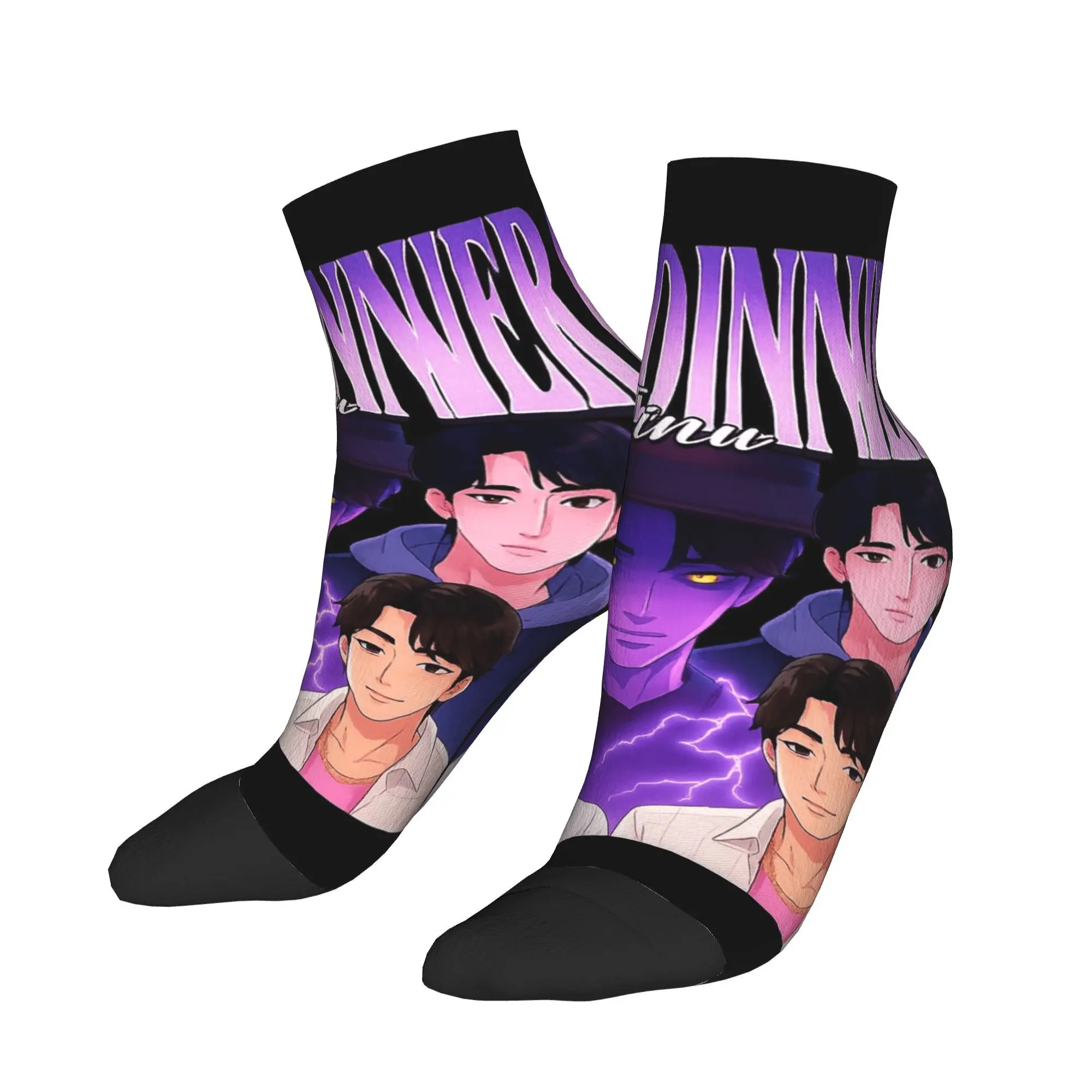 

Unisex Men Socks Girl Dinnver Saja Boys Jinu Leisure Quality Ankle Sock Spring KPop Demon Hunters Design Climbing Non Skid Socks