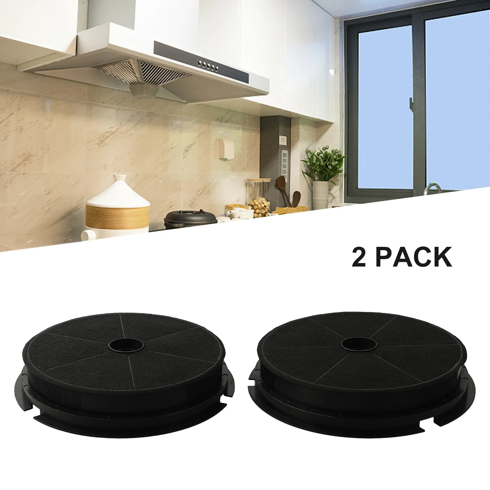1pc Active Carbon Filter For Extractor Hood Round Active Charcoal Filter For Exhaust Hoods Circulation Range Hood Carb Box image 6