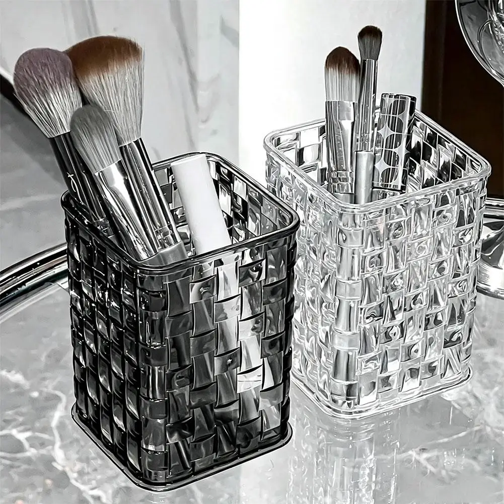 Clear Acrylic Makeup Brushes Storage Box Cosmetic Organizer Lipstick Nail Polish Display Stand Rack Lipstick Storage Box