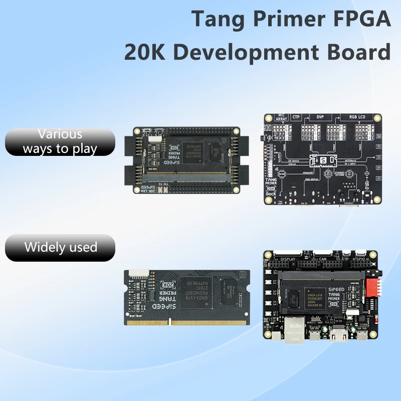 Tang Primer 20K FPGA Development Board GW2A-LV18 Chip Multiple Expansion Dock Kits Rich Interfaces For AI Vision Processing
