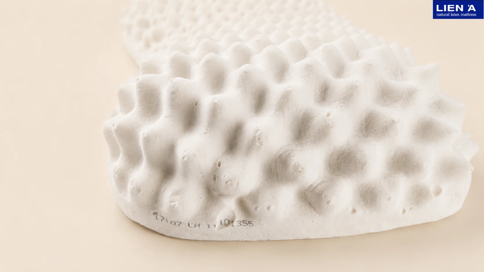 LIEN'A 3D Wave Natural Latex Pillow Massage Particle Beauty Pillow Ergonomic Cervical Neck Support Contour Pillow for Sleep