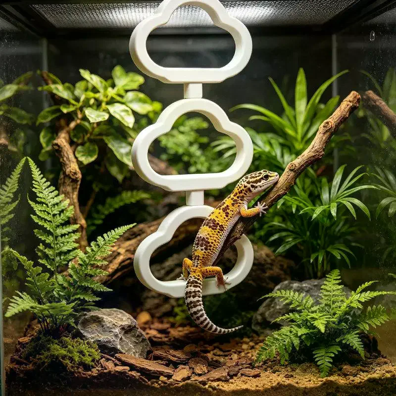 Hanging Reptile Climbing Ring Cloud Shape Plastic Snake Toy Multi Level Exercise Hoop Chain Habitat