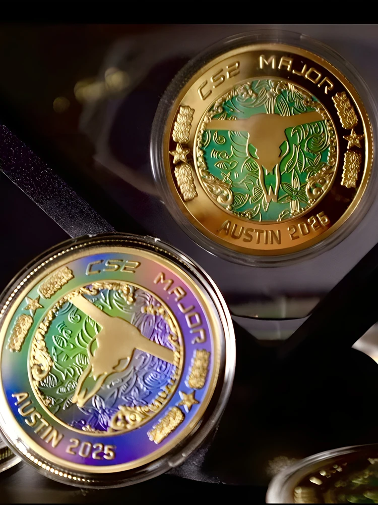 Памятная медаль CSGO Austin Major с высоким рельефом, золотая монета, бриллиантовая монета, настольные украшения