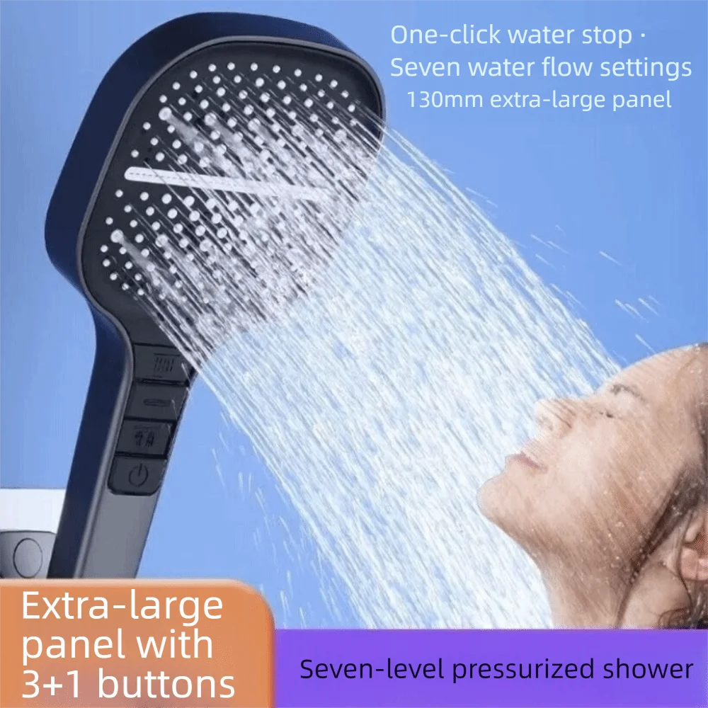 

Регулируемые режимы, большая панельная насадка для душа, большая панель, водосберегающий дизайн, насадка для душа с водным массажем, 7 режимов, 7 режимов, насадка для душа