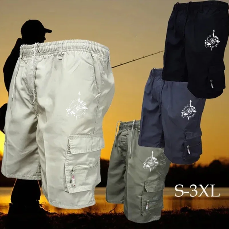 

New fashionable multi - pocket men's fitness casual pants stylish loose casual shorts camouflage tactical shorts