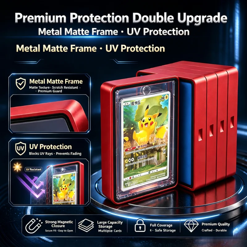 Magnetic Trading Card Holder Case 35PT/75PT UV Protection One Touch Display Frame for Sports Baseball Basketball Football Pokemo