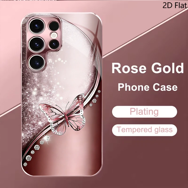 Butterfly For Samsung Galaxy S24 S25 S26Ultra S23 S22 S21PLUSFE A55 A54 A52 A35 A15 Phone Cover Shockproof Protective Back Cover