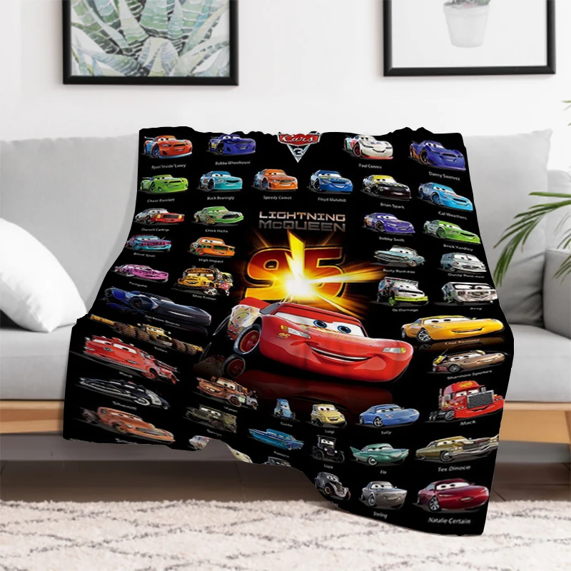 

Lightninged Mcqueens Pixar Cartoon Throw Blanket for Sofa Fluffy Soft Blankets King Lid Plead Cover Plaid With Print Knee