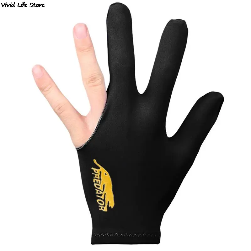 Three Fingers Full-Finger Snooker Pool Cue Billiard Glove for Left Hand Lycra