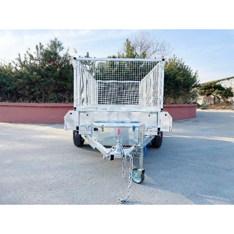 Series shaft 8*5  cage trailer, hot-dip galvanized fence trailer