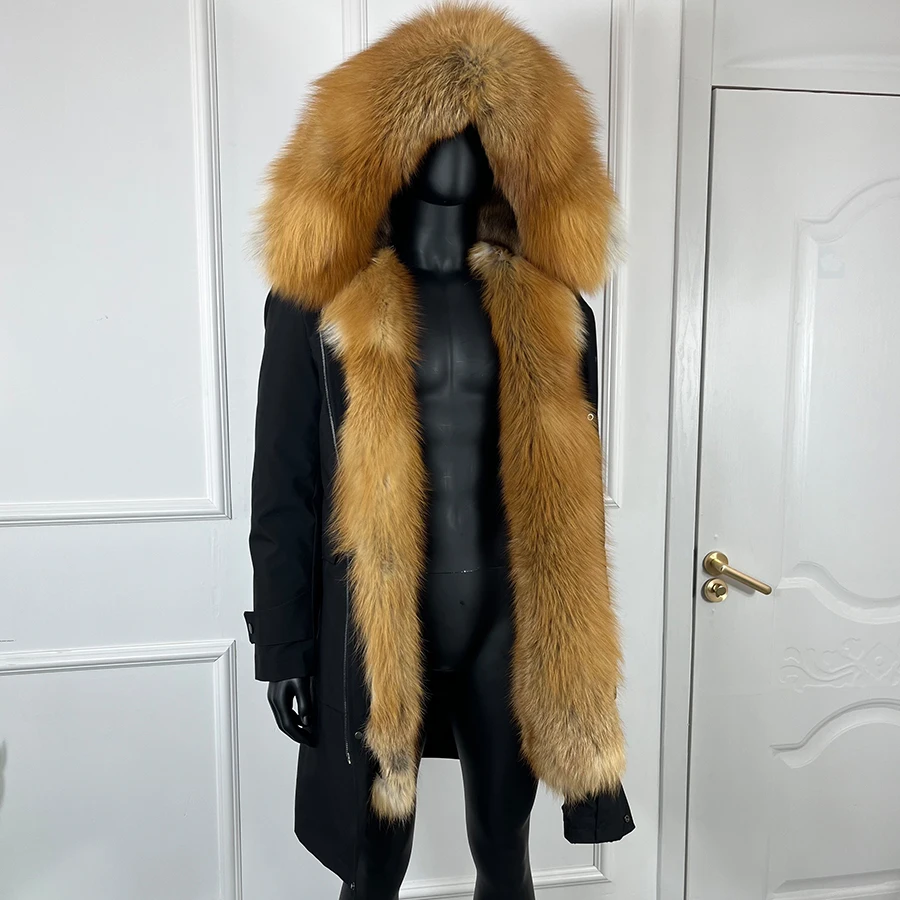 Real Fur Jacket Men Winter Parka