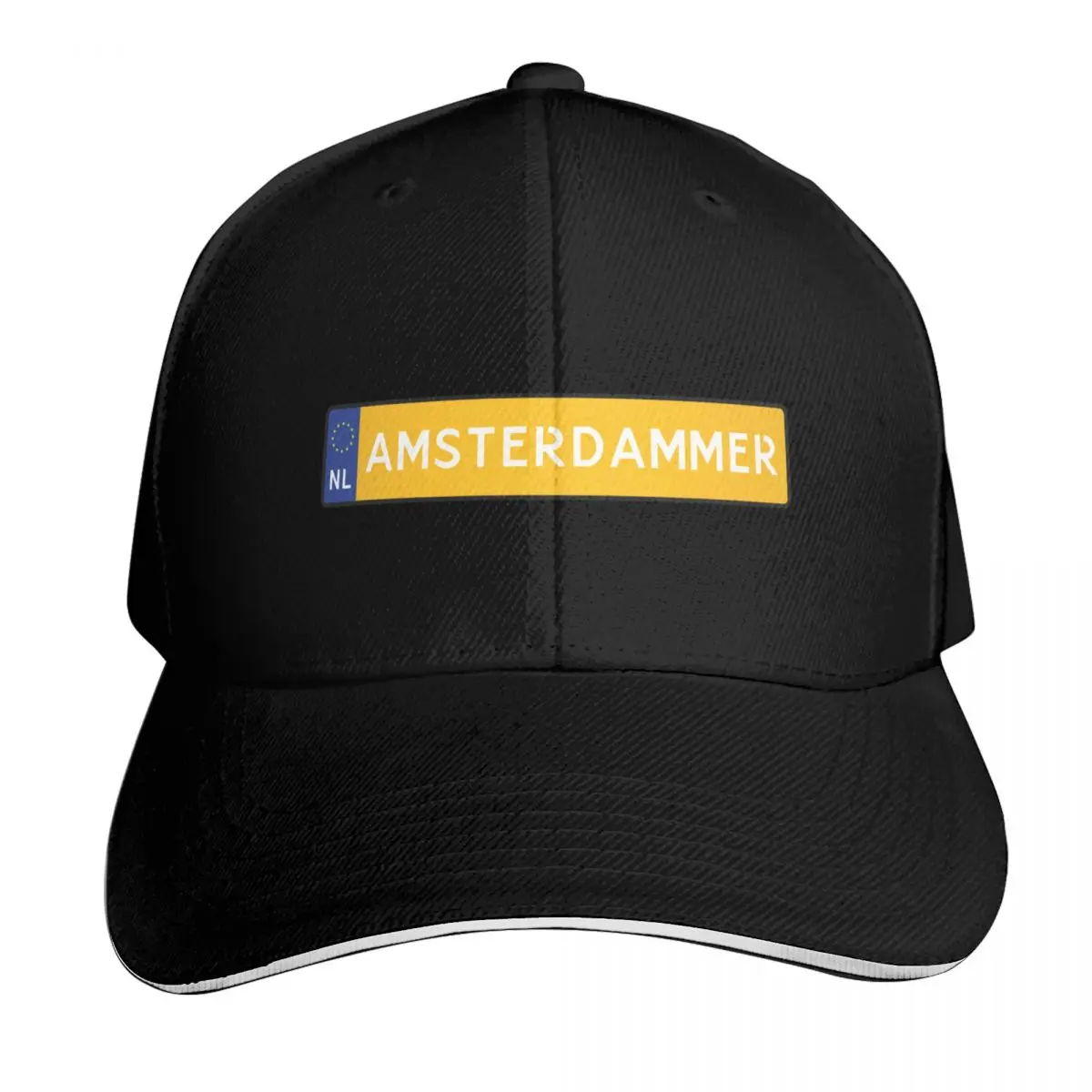 Amsterdammer Kenteken Baseball Cap Vintage Retro Embroidered Lightweight Packable Gift for Him Her
