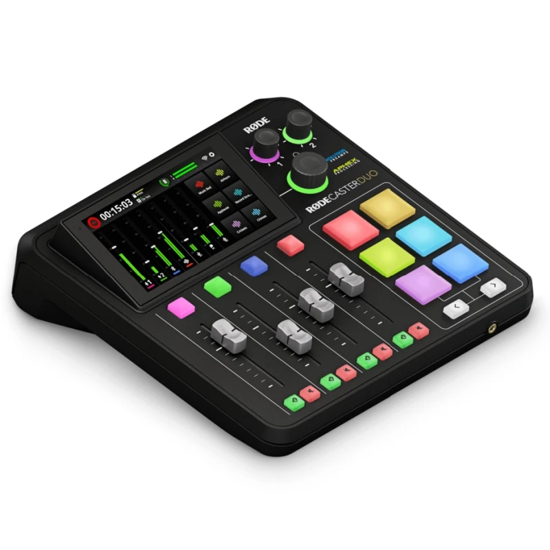 RODE Caster Duo Streaming Mixer وحدة تحكم صوتية متكاملة Studio Rode USB-C تدعم 2 مدخل / 4 مخرج للبث المباشر للاستوديو