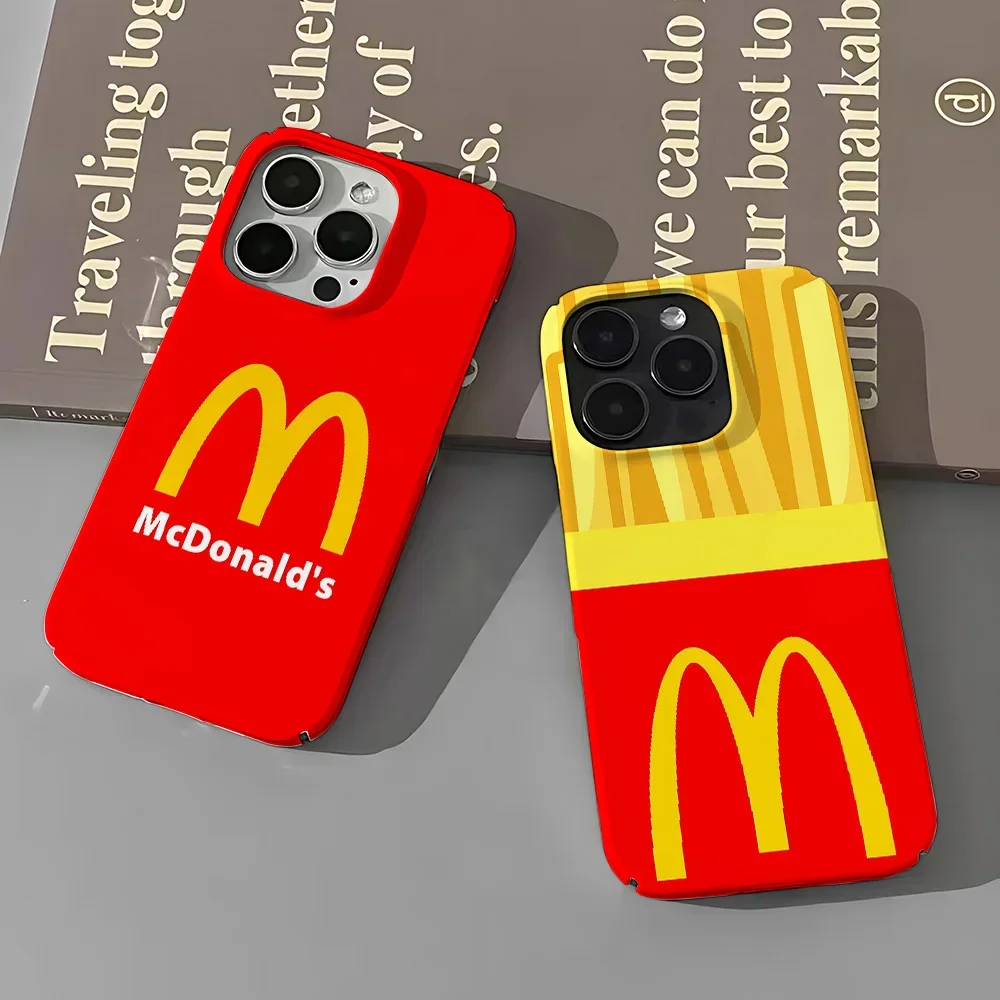 Phone Case for iPhone 16 15 14 13 12 11 Pro Max XS XR XSMax 6 7 8 Plus Glossy HD Hard PC Gourmet M-McDonald Fun Cover