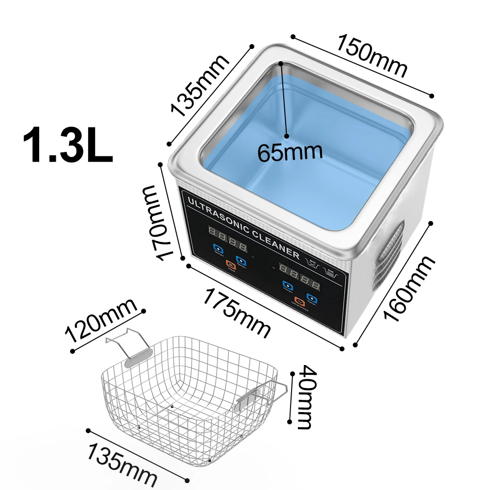 1L Ultrasonic Cleaner Machine Dental Dentures Engine Jewelry Cleaner 220v Ultrasonic Bath Cleaning Ultrasound Cleaners