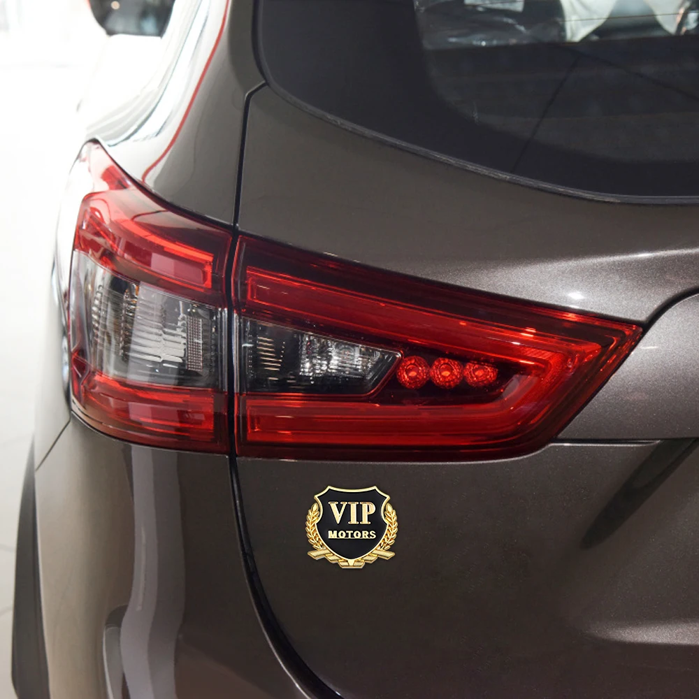 1/2PCS VIP MOTORS LOGO Car Decoration Metal Sticker for Suzuki Mazda Skoda Ford Subaru Seat Volvo Toyota Fiat Land Rover Renault - view 4