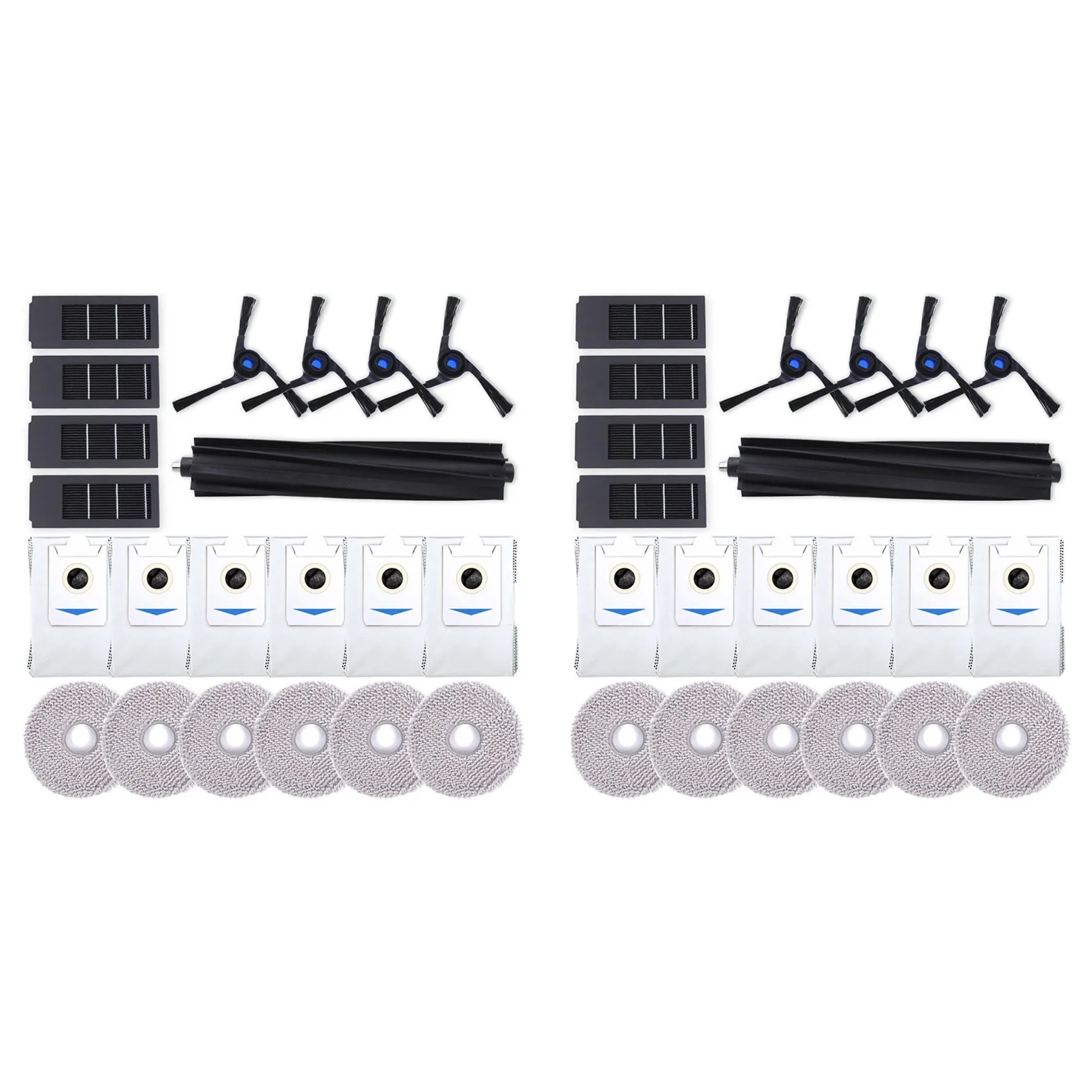 

B64B-2Set For Ecovacs Deebot X2 Omni Robot Vacuum Main Side Brush Hepa Filter Mop Cloth Dust Bags Accessories