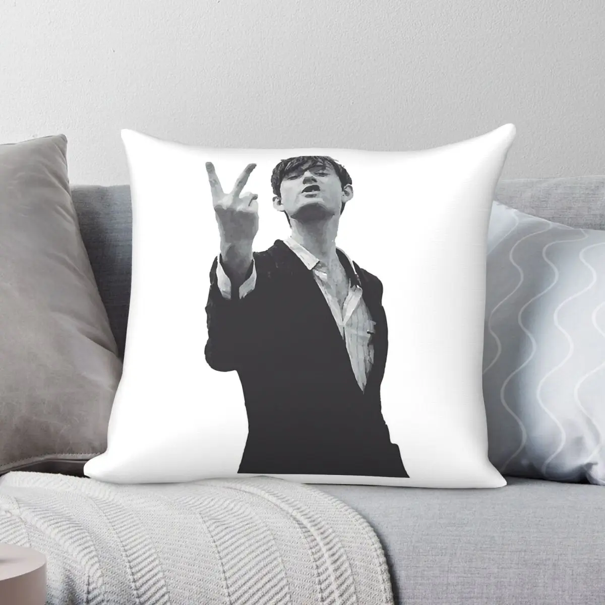Jarvis Cocker Musician Square Pillowcase Polyester Linen Velvet Creative Zip Decorative Throw Pillow Case Bed Cushion Cover 18
