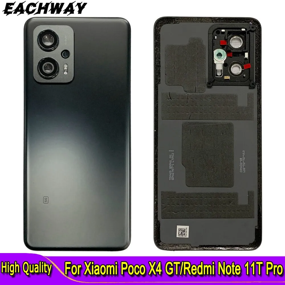 New Housing For Xiaomi Poco X4 GT Battery Cover Repair Replace Back Door Rear Case For Redmi Note 11T Pro Back Battery Cover