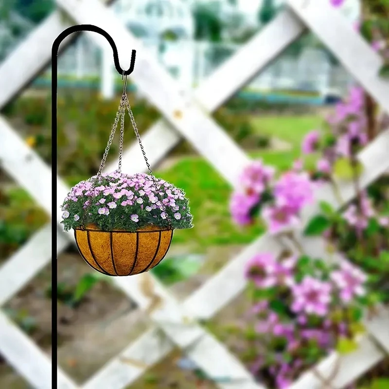 

Shepherd Hooks Hanger Garden Bird Hanging Stake Feeder Stand Outdoor Solar Christmas Lights Hooks Flower Pot Hooks Garden Decors