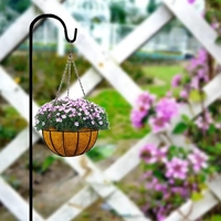 Shepherd Hooks Hanger Garden Bird Hanging Stake Feeder Stand Outdoor Solar Christmas Lights Hooks Flower Pot Hooks Garden Decors