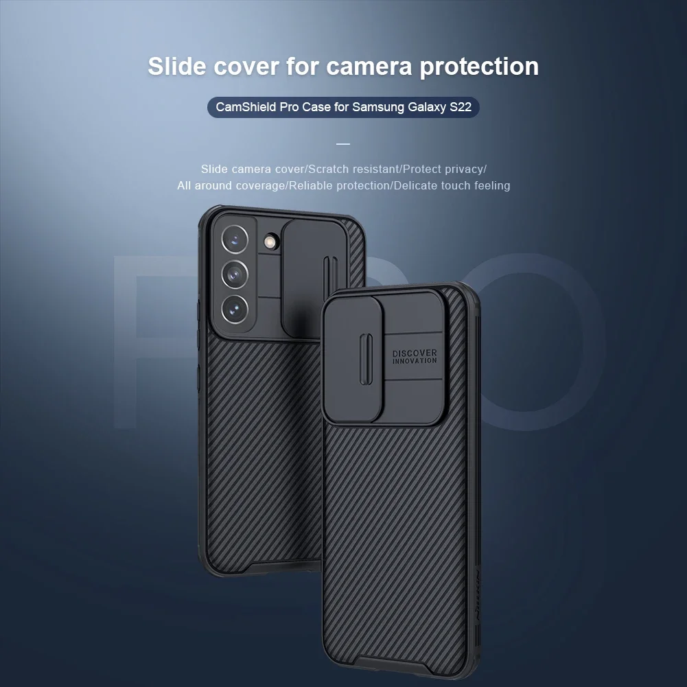 for Samsung Galaxy S22 5G Case Camshield Slide Camera Hard PC Soft Edge Privacy Lens Protection Cover