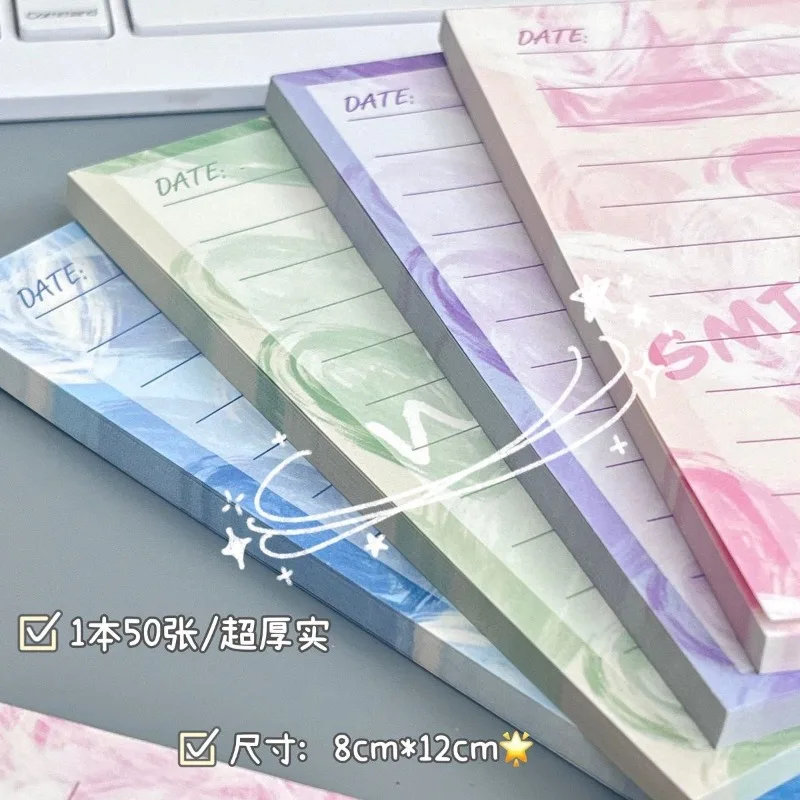 Buku Catatan A7 Gradual Change Love Original Baru, Berkualitas Tinggi, Dapat Disobek, Perekat, Portabel, untuk Pelajar