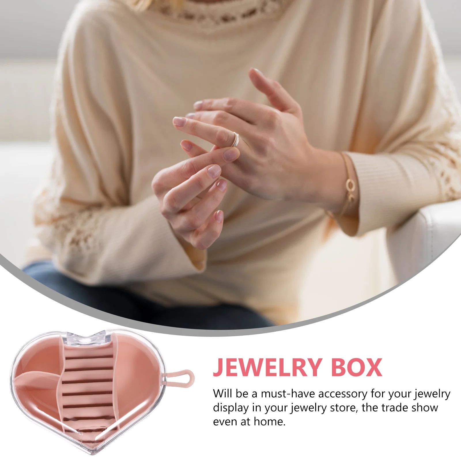 

Jewelry Holder Stand Box Necklace Portable Organizer Bracket Case for Traveling Earrings