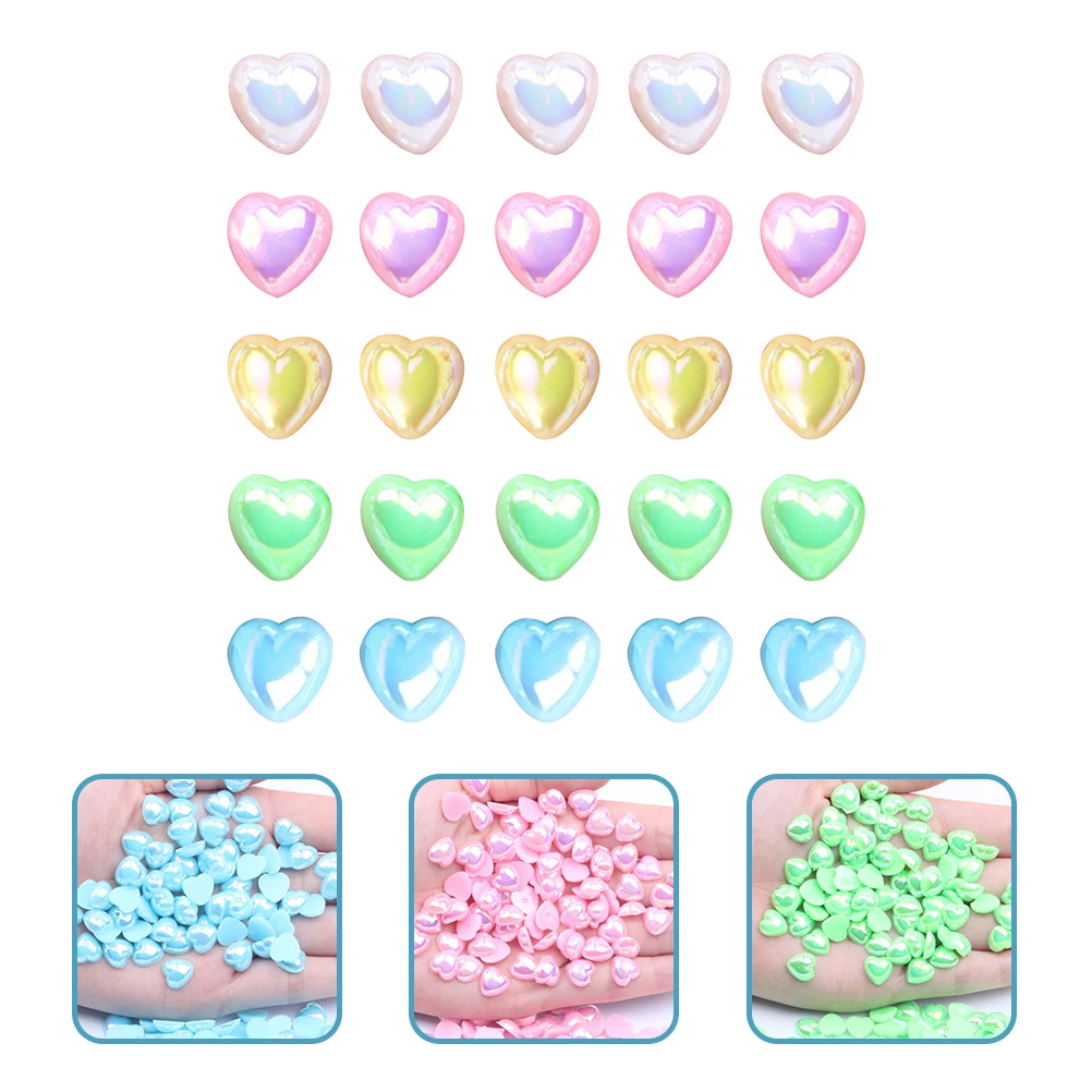 

500 шт. украшения для ногтей в форме сердца, пластиковые подвески для маникюра, гладкие безопасные украшения для ногтей, свадьбы, вечеринки, дня рождения