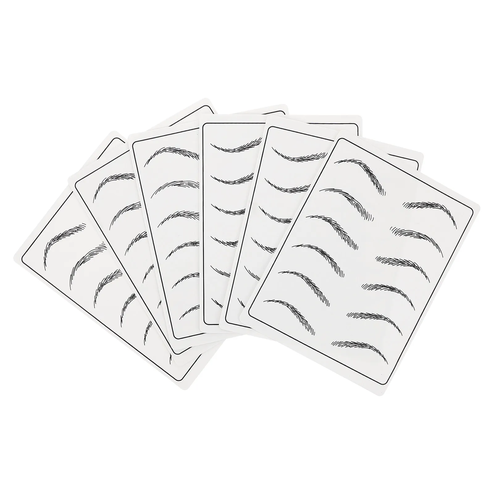 

Набор из 6 тренировочных листов для микроблейдинга и татуажа, двусторонние, из искусственной кожи, для начинающих