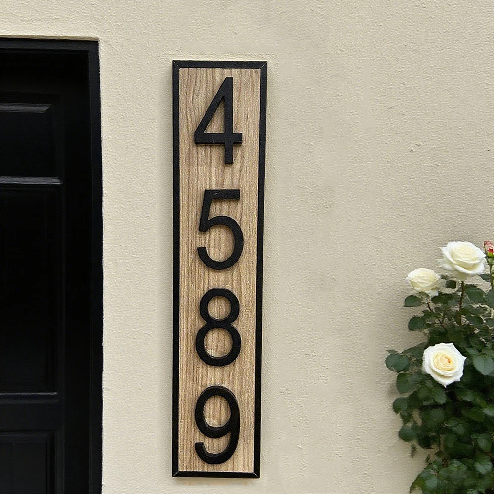 

Personalized Acrylic Address Digit Sign Outdoor 50/65cm Large Size Custom Door Numbers Plate for family address number sign