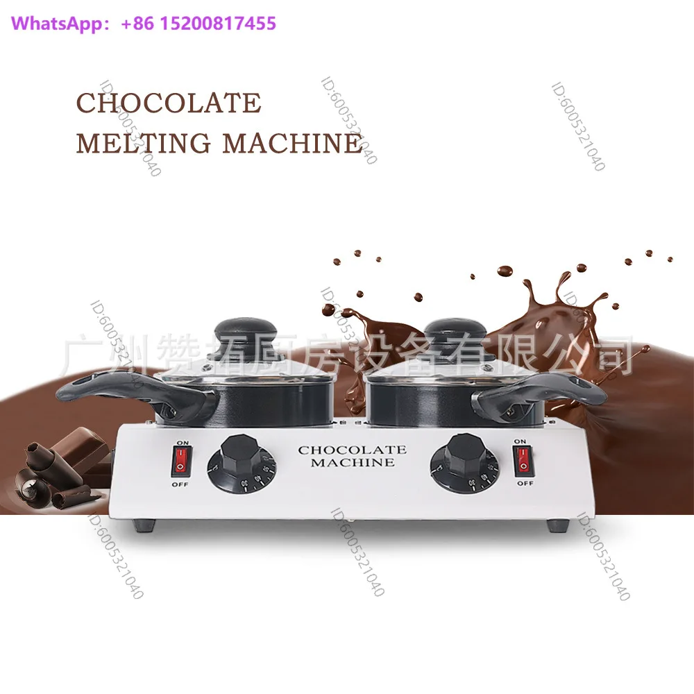 Household dessert making double-cylinder chocolate hot melt machine, two-end electric constant temperature jam chocolate