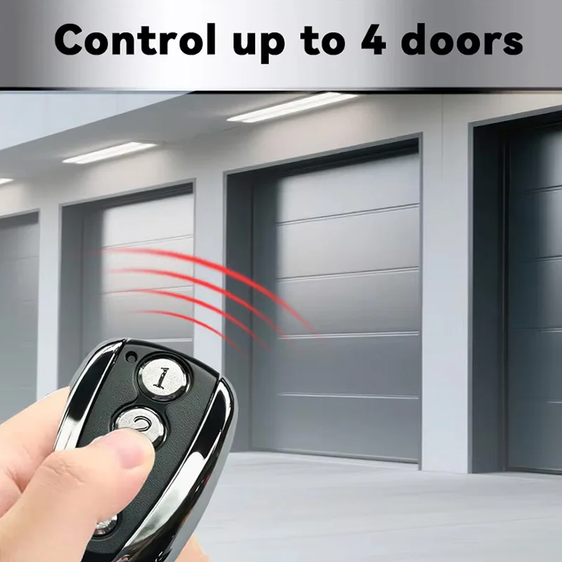 

433mhz Doorworks Dc800n Dc1200n Garage Door Remote Copy Duplicator 4 Buttons Transmitter Replacement Rolling Code Garage Remote