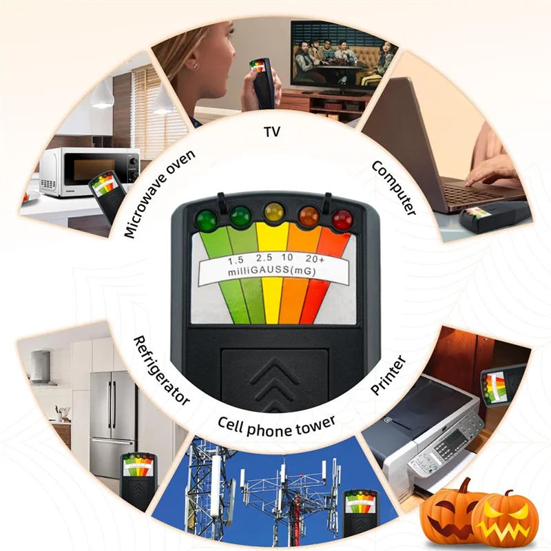 FULL-EMF Meter, ชุดอุปกรณ์ล่าสัตว์ผี, อุปกรณ์อาถรรพณ์ LCD เครื่องตรวจจับ Emf สําหรับการตรวจสอบบ้าน สํานักงาน และกลางแจ้ง
