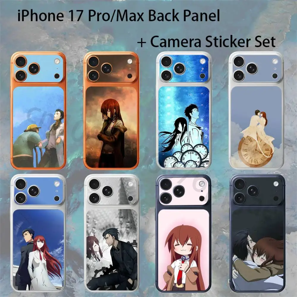 

Steins Gate Anime For iPhone 17 pro Max/17 pro Full Cover Decal Skin Wrap Colorful Rear Protective Sticker Film