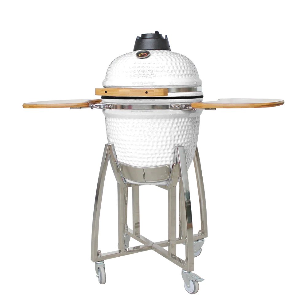 

18-дюймовая керамическая камадо-барбекю, угольная гриль, угольная курильница с популями для барбекю на заднем дворе, уличная кухня, курильщик с мясом, садовые принадлежности