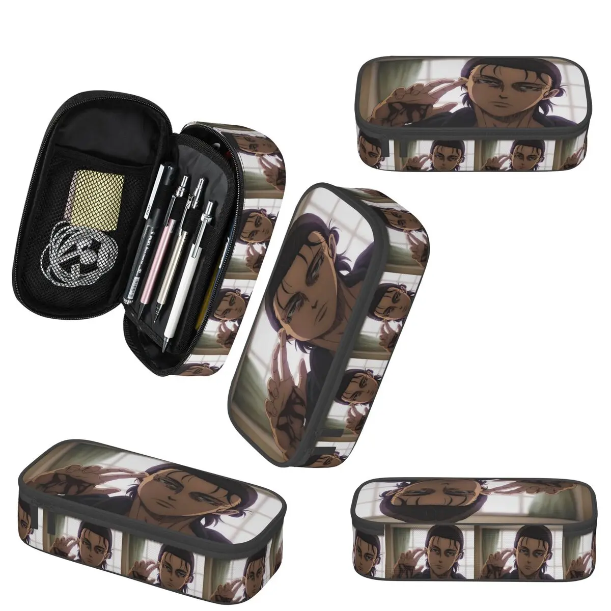 Attack On Titan Zeke Yeager Federmäppchen für Studentengeschenke, Stiftbox, Bleistiftbeutel, Schreibwarenbedarf, Stifthalter-Tasche