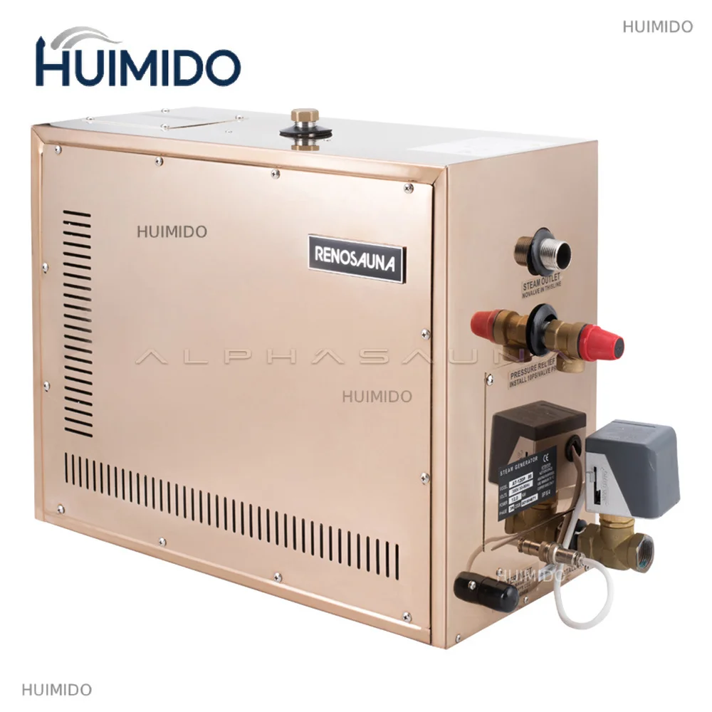 Modern wet steam sauna steam generator 3KW small electric with touch digital controller in 304 stainless steel
