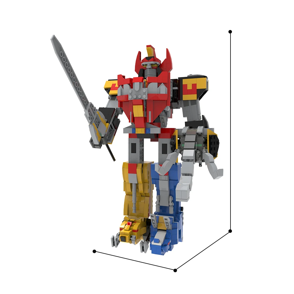 MOC Mecha Transforming Robot Building Blocks Kit Power Megazord Deformation Action Figure Brick Model DIY Kid Toys Best Gift