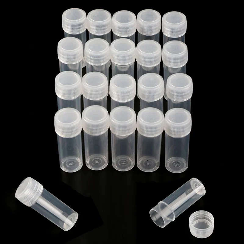 

300Pcs 5ml Mini Plastic Bottles Clear Sample Jar Small Containers For Medicine Liquid Solid Pills Powder Capsule Jewelry Storage