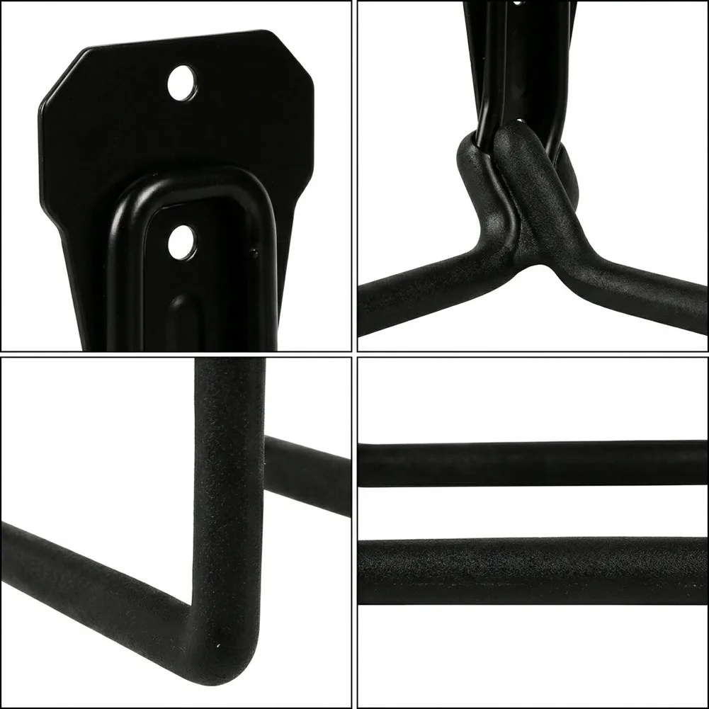 Wall Mounted Garden Hose Holder Metal Water Pipe Support Rack For Yard Garage Outdoor Tools Extension Cords Storage Organizer