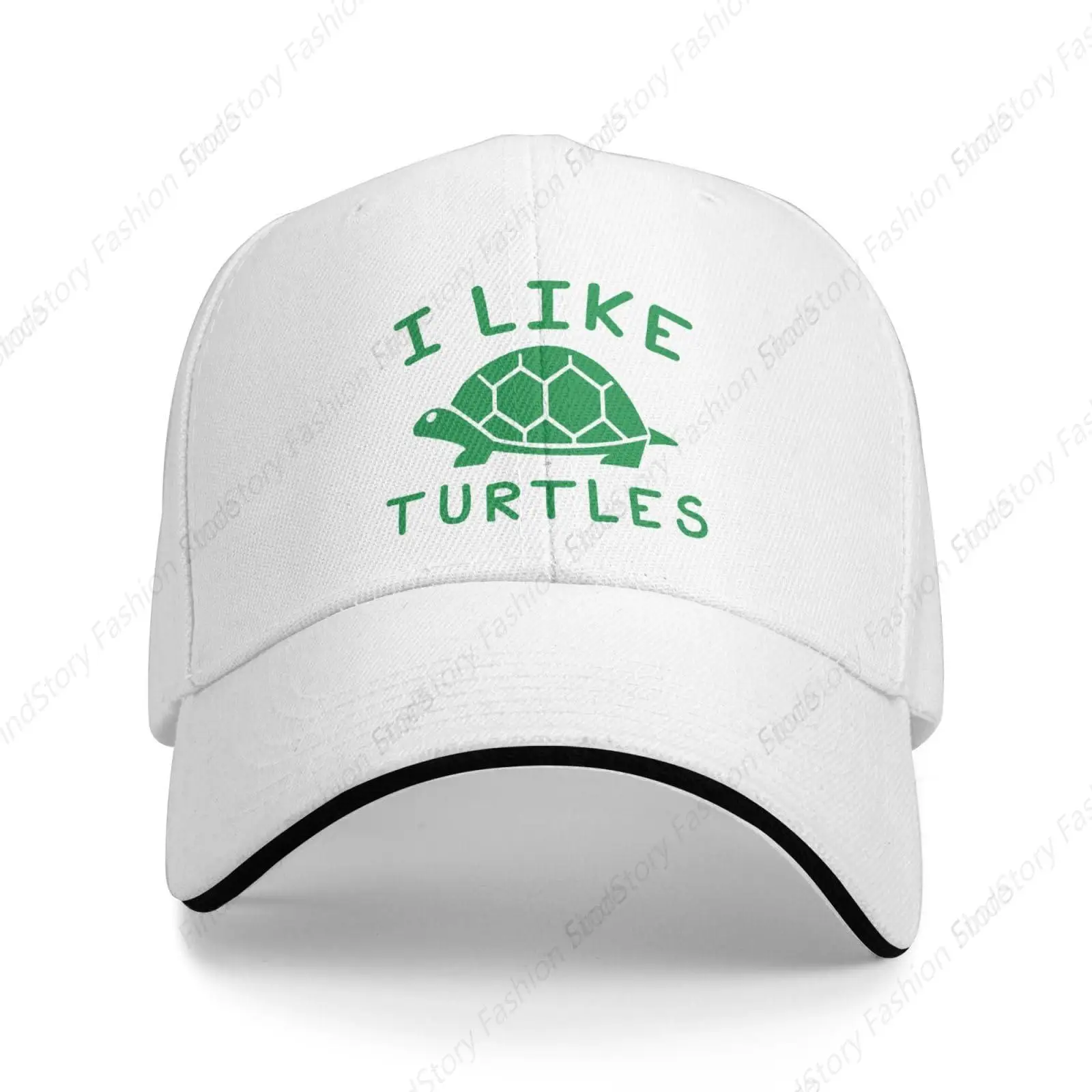 I Like Turtles Czapka z daszkiem Trucker Sandwich Brim Hat Regulowana czapka unisex Sport Wędkarstwo Golf Tata Kapelusze Outdoor