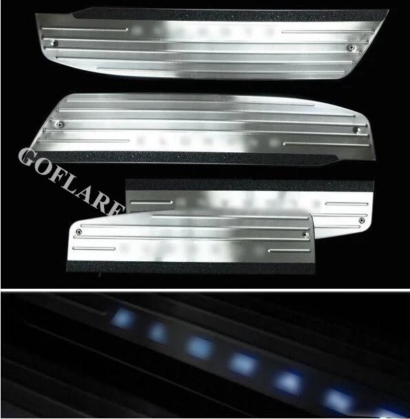 Car Accessories For Nissan Elgrand E51 2002-2009 Led Auto Door Sill Protector Welcome Pedal Scuff Plates Guard Trim Thresolds