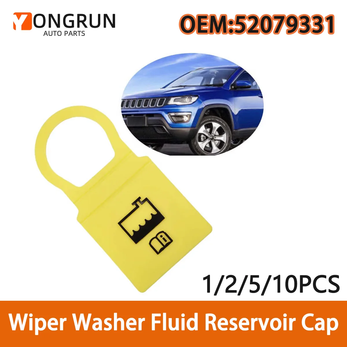 1/2/5/10pcs YONGRUN Car Coolant Storage Tank Expansion Overflow Tank Radiator Cover 52079331/55111074aa52079331 Car Parts